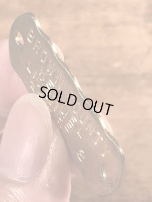 ブラス製のケンネルライセンスのビンテージドッグタグ