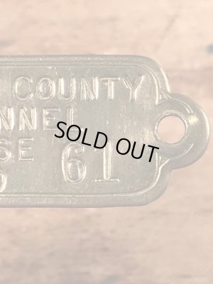 Kennel Licenseの真鍮製のヴィンテージドッグタグ