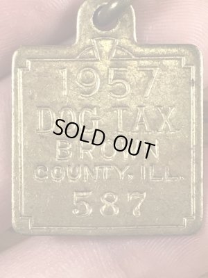 Brown Countyのブラス製のヴィンテージドッグタグ