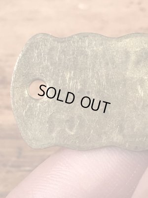 ブラス製のケンネルライセンスのビンテージドッグタグ