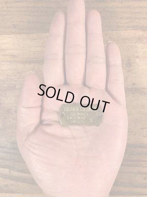 Kennel Licenseの真鍮製のヴィンテージドッグタグ