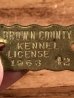 Kennel Licenseの真鍮製のヴィンテージドッグタグ