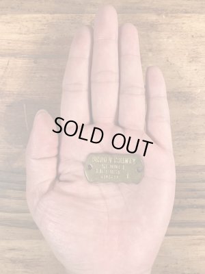 Kennel Licenseの真鍮製のヴィンテージドッグタグ