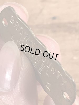 Kennel Licenseの真鍮製のヴィンテージドッグタグ