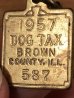 Brown Countyのブラス製のヴィンテージドッグタグ