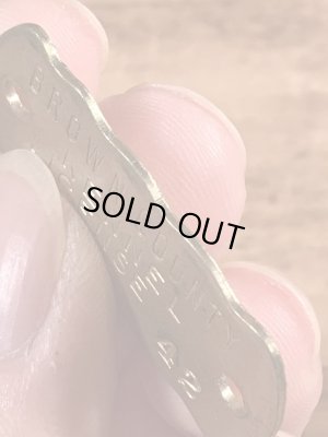 Kennel Licenseの真鍮製のヴィンテージドッグタグ