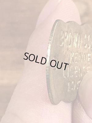 Kennel Licenseの真鍮製のヴィンテージドッグタグ