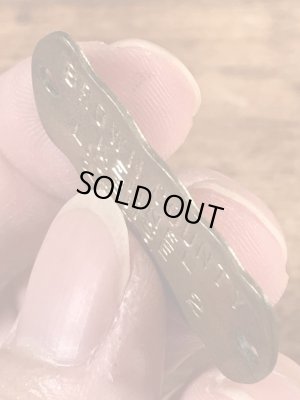 ブラス製のケンネルライセンスのビンテージドッグタグ