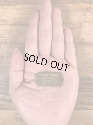 Kennel Licenseの真鍮製のヴィンテージドッグタグ