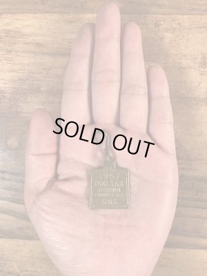 Brown Countyのブラス製のヴィンテージドッグタグ