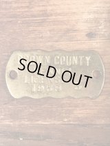 Brown County Kennel License Brass Tag　ケンネルライセンス　ビンテージ　ブラスタグ　50年代