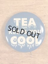 “Tea Keeps You Cool” Message Pin Back　メッセージ　ビンテージ　缶バッジ　60〜80年代