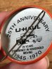 ユーホールの25周年記念のメッセージが書かれたビンテージ缶バッジ