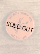 Deschutes County Fair Pin Back　ロデオ　ビンテージ　缶バッジ　70年代
