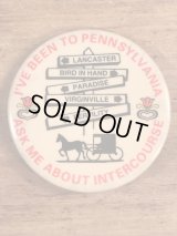 “I've Been To Pennsylvania Ask Me About Intercourse” Message Pin Back　メッセージ　ビンテージ　缶バッジ　70〜80年代