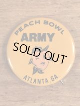 Peach Bowl “Army” Pin Back　カレッジ　ビンテージ　缶バッジ　60〜80年代