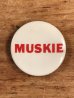 マスキーの名前が書かれたビンテージ缶バッジ
