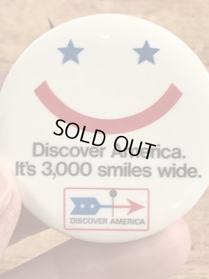 Discover Americaの企業物のビンテージ缶バッジ