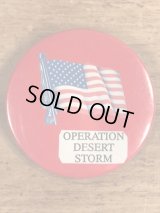 Operation Desert Storm Pin Back　湾岸戦争　ビンテージ　缶バッジ　90年代