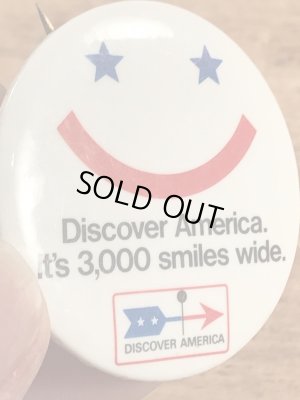 Discover Americaの企業物のビンテージ缶バッジ