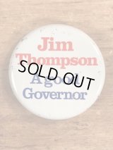 Jim Thompson “A Good Governor” Pin Back　実業家　ビンテージ　缶バッジ　70〜80年代