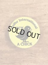 Heifer International “Pick A Chick” Pin Back　ボランティア団体　ビンテージ　缶バッジ　90年代〜