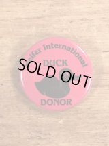 Heifer International “Duck Donor” Pin Back　ボランティア団体　ビンテージ　缶バッジ　90年代〜