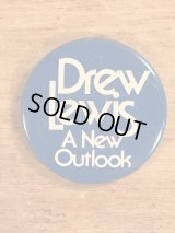 “Drew Lewis” A New Outlook Pin Back　政治家　ビンテージ　缶バッジ　70〜80年代