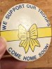We Support Our Troops Come Home Soonのメッセージが書かれたビンテージ缶バッジ