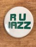 RU Jazzと書かれたヴィンテージ缶バッチ