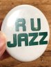 RU Jazzと書かれたビンテージ缶バッジ