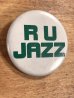 RU Jazzと書かれたビンテージ缶バッジ