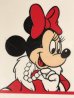 ミッキーとミニーマウスが描かれたビンテージおままごとミニトレイ