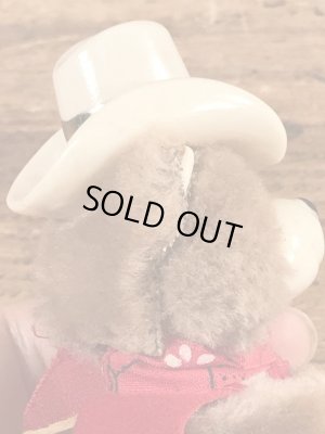 ウエスタンのクマのビンテージクリップ人形