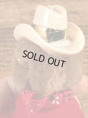 ウエスタンのクマのビンテージクリップ人形