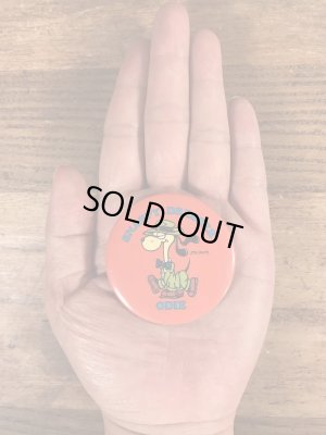 ガーフィールドのオーディーのビンテージ缶バッジ