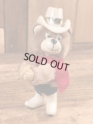 ウエスタンのクマのビンテージクリップ人形