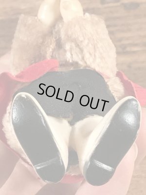 ウエスタンコスチュームのクマのヴィンテージクリップドール