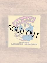 Pac-Man “Master Monster Muncher” Pinback　パックマン　ビンテージ　缶バッジ　缶バッチ　80年代