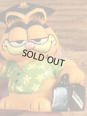 ガーフィールドの卒業生のビンテージソフビ人形