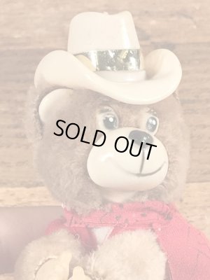 ウエスタンのクマのビンテージクリップ人形