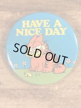 Garfield “Have A Nice Day” Pinback　ガーフィールド　ビンテージ　缶バッジ　缶バッチ　80年代