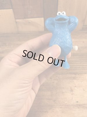 セサミストリートのクッキーモンスターのビンテージトコトコ人形