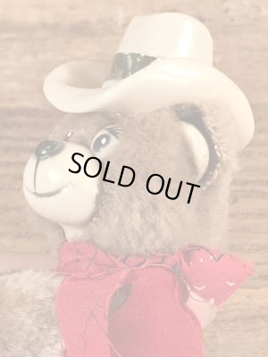 ウエスタンのクマのビンテージクリップ人形