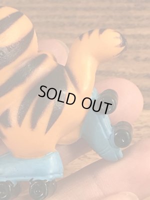 ローラースケートのガーフィールドのビンテージPVCフィギュア