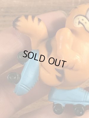 ローラースケートのガーフィールドのビンテージPVCフィギュア