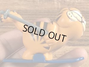 スキーのガーフィールドのヴィンテージPVC製フィギュア