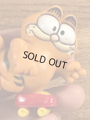 ローラースケートのガーフィールドのヴィンテージPVC製フィギュア