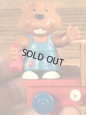 ゲットアロングギャングのビンゴビーバーのビンテージPVCフィギュア