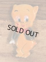 Looney Tunes “Porky Pig” Rubber Toy　ポーキーピッグ　ビンテージ　ラバートイ　ルーニーテューンズ　70年代